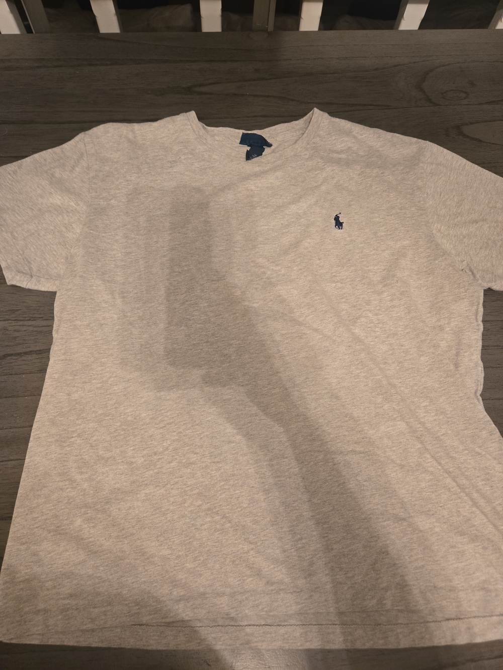 Ralph Lauren Light Gray Crew Neck Tee with Navy Pony